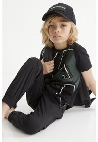 Karl Lagerfeld klapki dziecięce Z29042.36.39 kolor czarny. Kolor: czarny. Materiał: materiał #4
