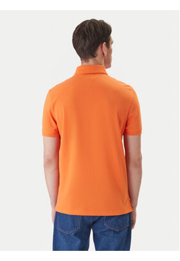 TOMMY HILFIGER - Tommy Hilfiger Polo 1985 MW0MW17770 Pomarańczowy Regular Fit. Typ kołnierza: polo. Kolor: pomarańczowy. Materiał: bawełna