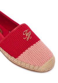TOMMY HILFIGER - Tommy Hilfiger Espadryle Script Crochet Espadrille FW0FW09502 Czerwony. Kolor: czerwony. Materiał: materiał #3
