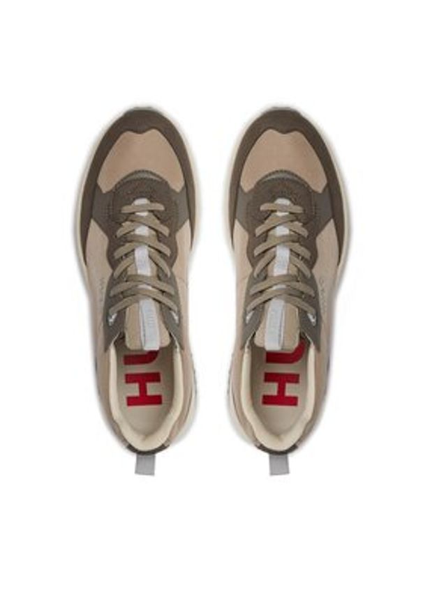 Hugo - HUGO Sneakersy Kane Runn 50504379 Beżowy. Kolor: beżowy. Materiał: skóra