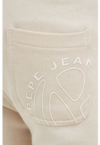 Pepe Jeans szorty bawełniane DRAKE męskie kolor beżowy. Okazja: na co dzień. Kolor: beżowy. Materiał: bawełna. Wzór: gładki. Styl: casual #2