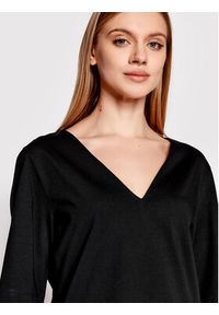 Sisley T-Shirt 3I1XL4161 Czarny Relaxed Fit. Kolor: czarny. Materiał: bawełna
