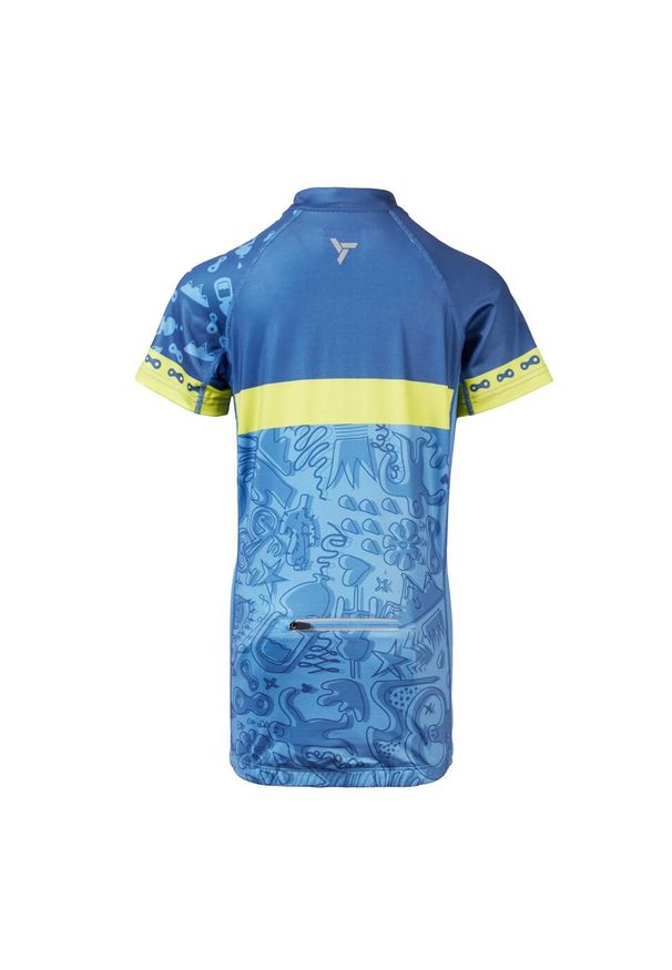 Koszulka na rower dla dzieci Silvini Scrivia. Kolor: wielokolorowy, niebieski, zielony. Sport: kolarstwo