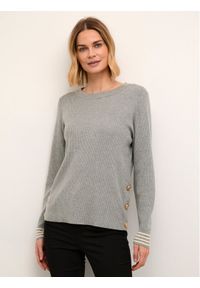 Culture Sweter Cuannemarie 50109693 Szary Feminine Fit. Kolor: szary. Materiał: wiskoza