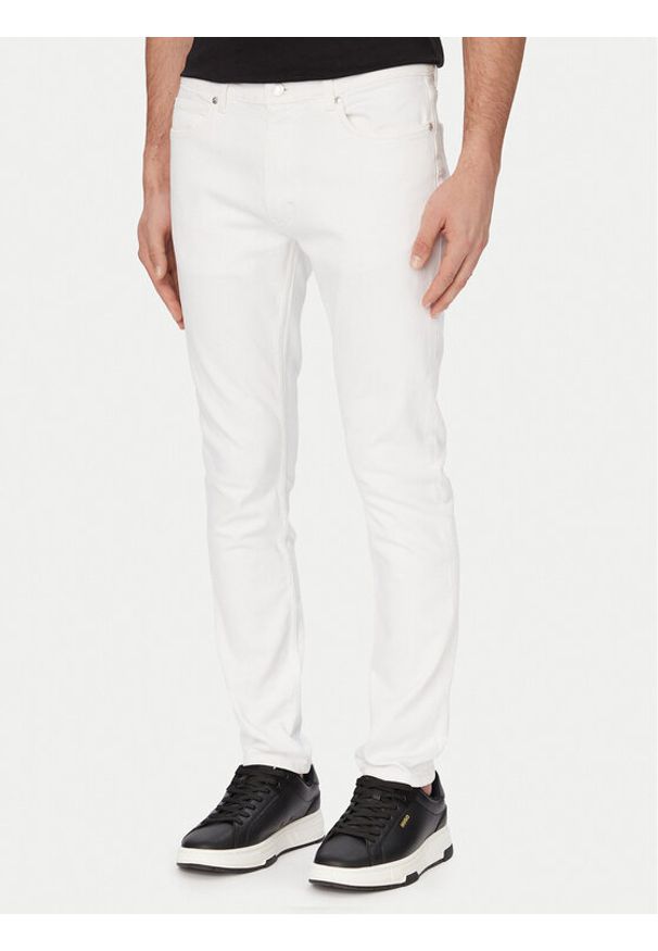 HUGO Jeansy Hugo 734 50556044 Biały Extra Slim Fit. Kolor: biały