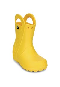 Buty Crocs Handle It Rain, Dzieci. Okazja: na uczelnię. Kolor: żółty. Materiał: syntetyk, materiał. Sport: joga i pilates