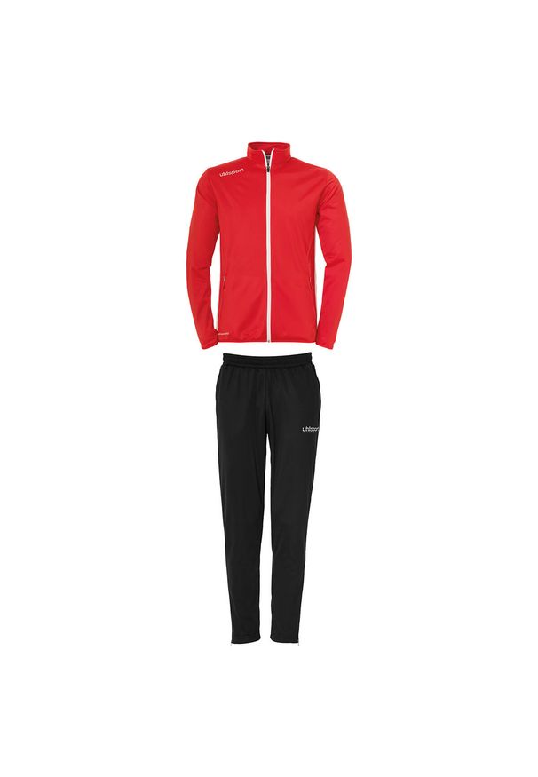 UHLSPORT - Dres klasyczny Uhlsport Essential. Kolor: czerwony, czarny, biały, wielokolorowy. Materiał: dresówka. Sport: piłka nożna