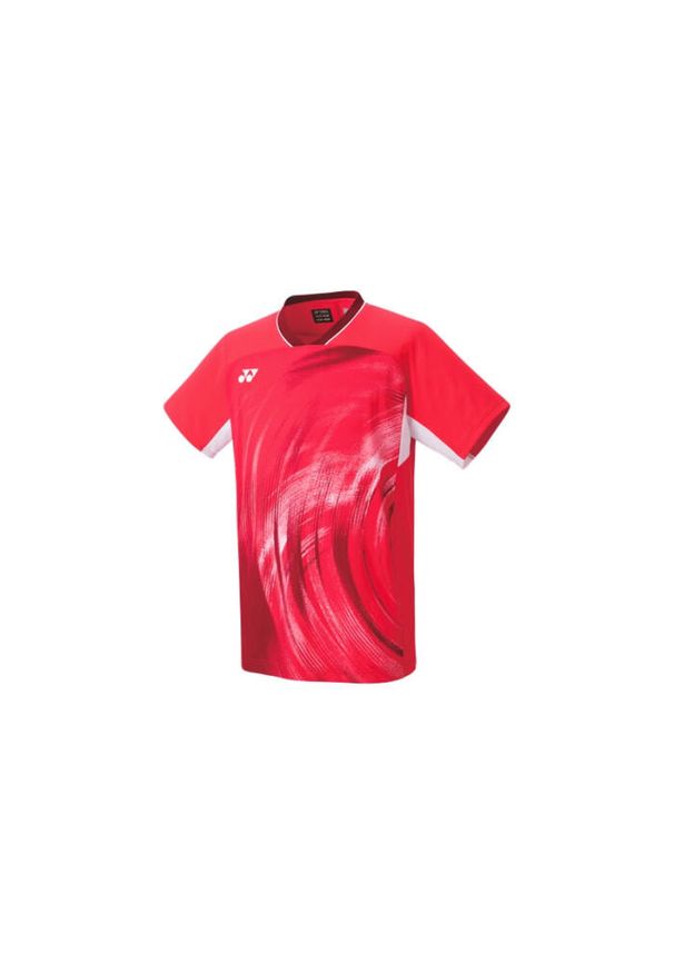 YONEX - Koszulka sportowa męska Yonex CTM105684995. Typ kołnierza: polo. Kolor: czerwony. Materiał: poliester. Styl: sportowy