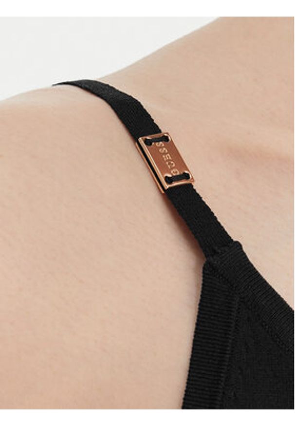 Guess Top O6GR01 Z5302 Czarny Regular Fit. Kolor: czarny. Materiał: wiskoza