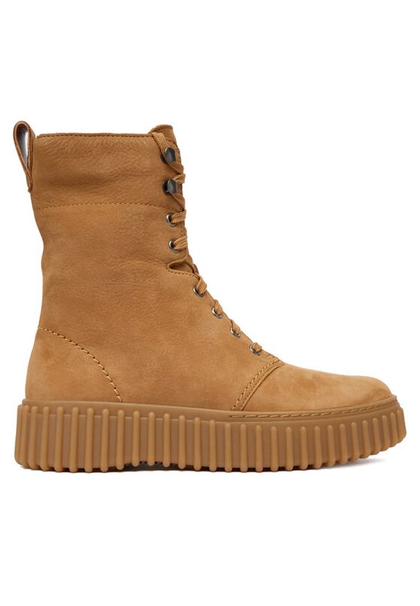 Clarks Trzewiki Torhill Style 26182917 Brązowy. Kolor: brązowy. Materiał: nubuk, skóra