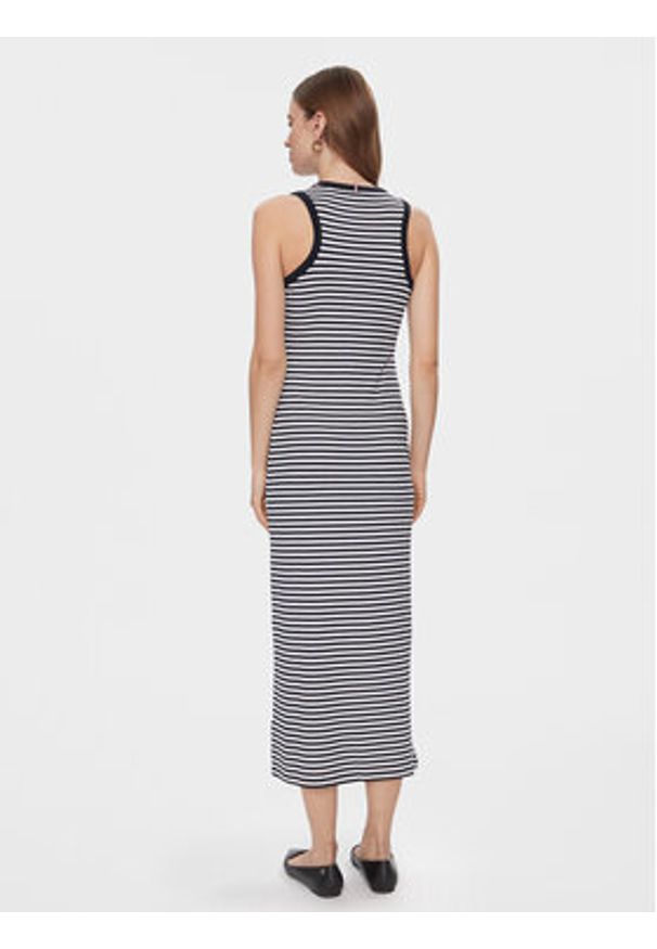 TOMMY HILFIGER - Tommy Hilfiger Sukienka letnia WW0WW41996 Granatowy Slim Fit. Kolor: niebieski. Materiał: wiskoza. Sezon: lato