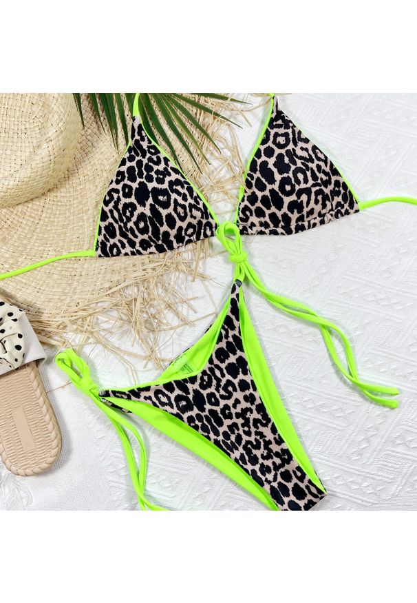 Intica - Bikini trójkątne wiązane odporne na chlor i sól Wybke. Materiał: materiał