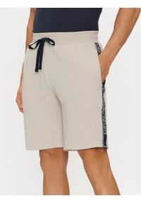 Emporio Armani Underwear Szorty sportowe 111004 4R571 03155 Beżowy Regular Fit. Kolor: beżowy. Materiał: bawełna, syntetyk. Styl: sportowy