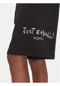 Just Cavalli Szorty sportowe 78OADT07 Czarny Regular Fit. Kolor: czarny. Materiał: bawełna. Styl: sportowy #3