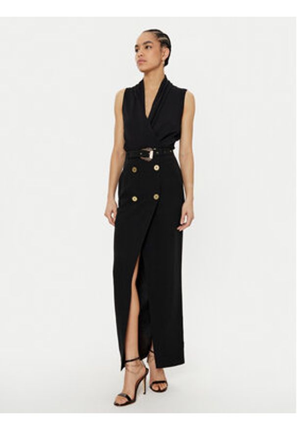 Versace Jeans Couture Spódnica maxi 78HAE802 N0432 Czarny Regular Fit. Kolor: czarny. Materiał: wiskoza