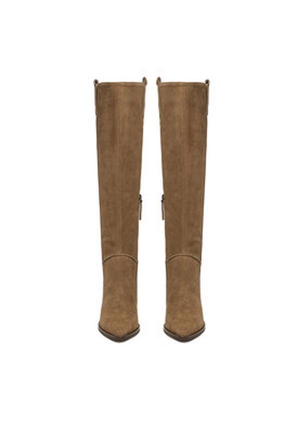 Badura Kozaki C-ANIYA-DX01381 Beżowy. Kolor: beżowy. Materiał: skóra, zamsz