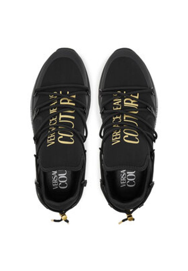 Versace Jeans Couture Sneakersy 79YA3SA6 ZS915 G89 Czarny. Kolor: czarny. Materiał: skóra