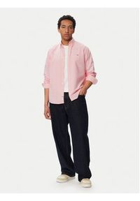 Tommy Jeans Koszula Oxford DM0DM21298 Różowy jasny Regular Fit. Kolor: różowy. Materiał: bawełna #5