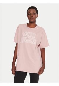 Under Armour T-Shirt Ua Rival Campus 6007883 Różowy Oversize. Kolor: różowy. Materiał: syntetyk