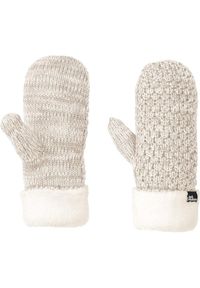 Rękawiczki turystyczne zimowe damskie Jack Wolfskin Highloft Knit Mitten. Kolor: beżowy. Materiał: poliester. Sezon: zima. Sport: turystyka piesza #1