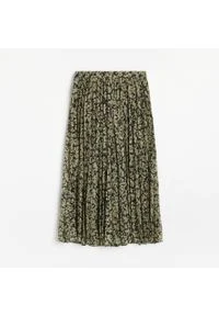 Reserved - Wzorzysta plisowana spódnica - Zielony. Kolor: zielony #1