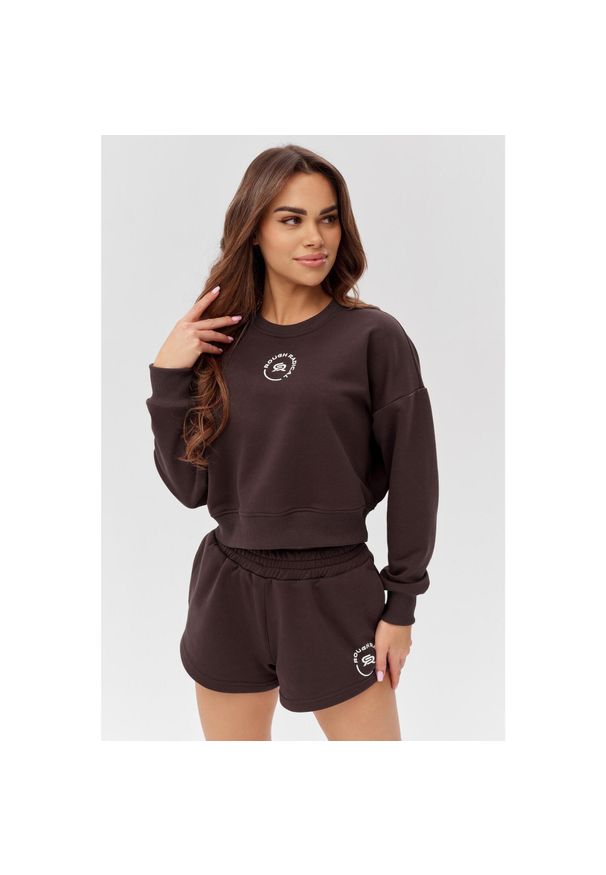 ROUGH RADICAL - Damska bluza sportowa Rough Radical Active Crop Top. Kolor: brązowy. Sport: fitness
