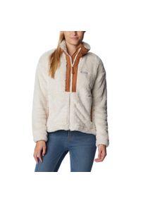 columbia - Damski sweter polarowy Columbia Boundless Discovery Sherpa z pełnym zamkiem błys. Kolor: beżowy, wielokolorowy, brązowy. Materiał: polar. Sport: turystyka piesza