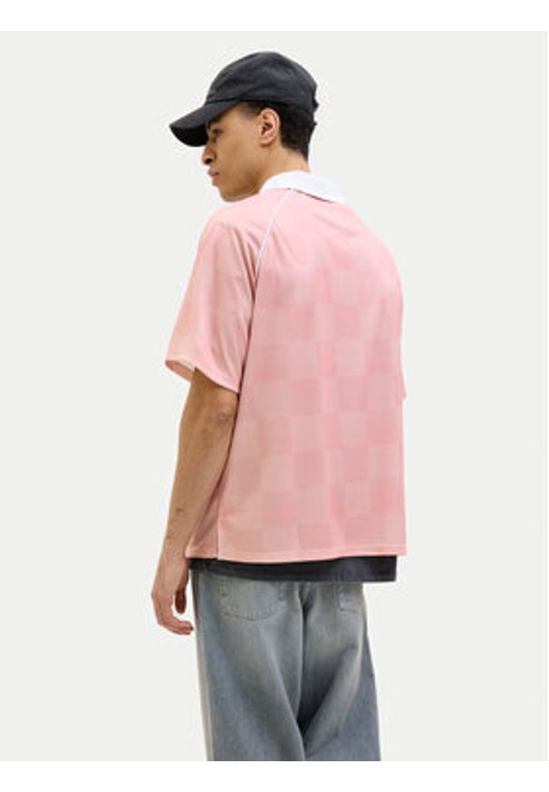 Jack & Jones - Jack&Jones Polo Retreat 12277379 Różowy Loose Fit. Typ kołnierza: polo. Kolor: różowy. Materiał: syntetyk