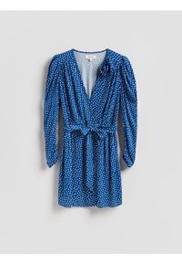 Reserved - Sukienka z wiskozy - niebieski. Kolor: niebieski. Materiał: wiskoza #1