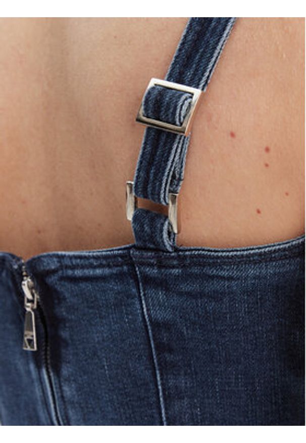 Guess Sukienka jeansowa W6RK69 D55M0 Niebieski Regular Fit. Kolor: niebieski. Materiał: jeans