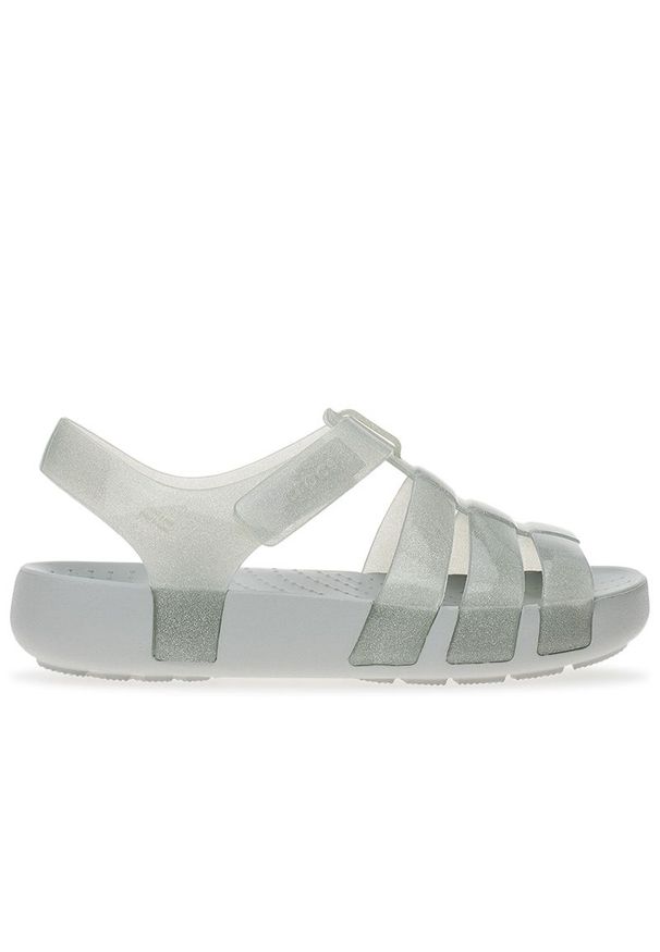 Sandały Crocs Isabella Glitter 209836-0IC - szare. Kolor: szary. Materiał: materiał, syntetyk, guma