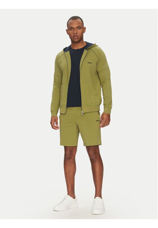 BOSS Bluza Mix&Match 50515313 Zielony Regular Fit. Kolor: zielony. Materiał: bawełna