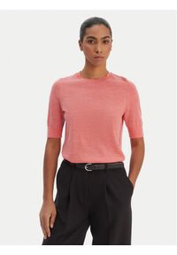 BOSS Sweter Farbella 50544996 Różowy Slim Fit. Kolor: różowy. Materiał: wełna #1