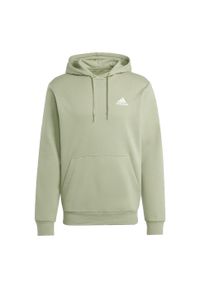 Adidas - Essentials Fleece Hoodie. Typ kołnierza: kaptur. Kolor: zielony