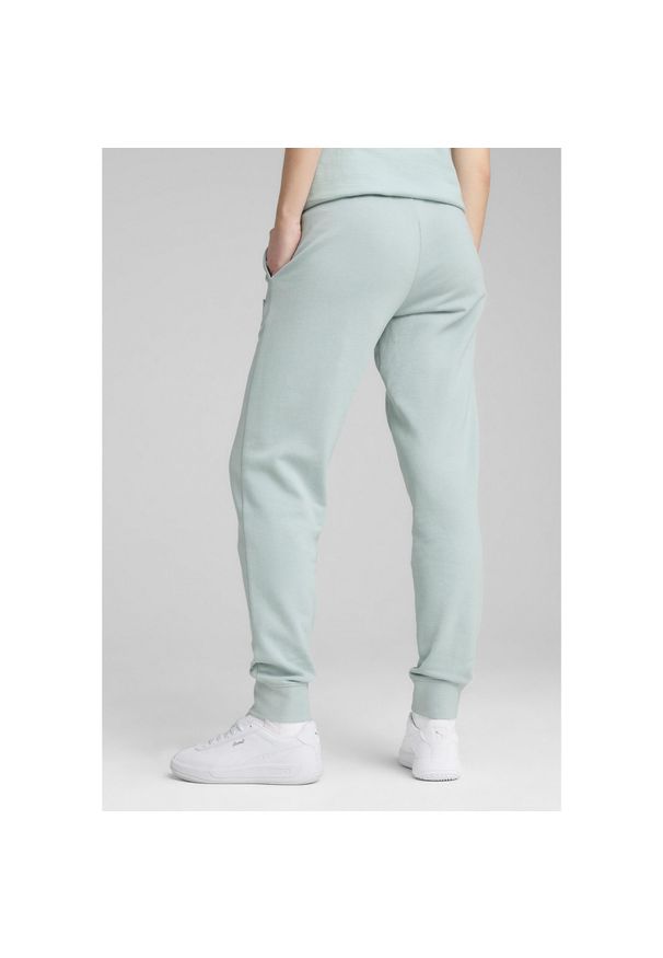 Puma - Damskie spodnie dresowe ESS ELEVATED PUMA Modern Mint Green. Kolor: zielony. Materiał: dresówka