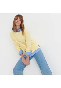 Sinsay - Sweter z rozcięciami - Żółty. Kolor: żółty #1