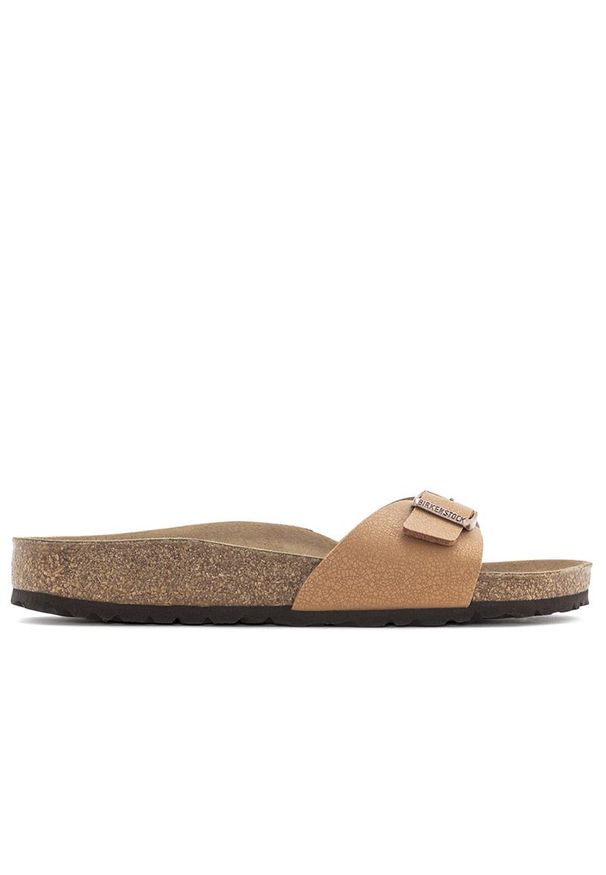 Klapki Birkenstock Madrid 1025050 - brązowe. Kolor: brązowy. Materiał: materiał, mikrofibra, nubuk, skóra