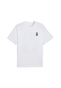 Puma - Męska koszulka z grafiką retro FC St. Pauli PUMA White Red Black. Kolor: czerwony, biały, wielokolorowy, czarny. Wzór: aplikacja, nadruk. Sport: piłka nożna
