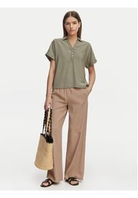 only - ONLY Polo Aris 15364279 Zielony Loose Fit. Typ kołnierza: polo. Kolor: zielony. Materiał: wiskoza #4