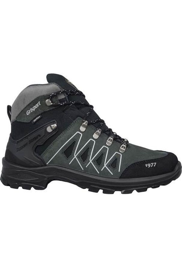 Buty trekkingowe męskie Grisport 14500S14G. Wysokość cholewki: za kostkę. Zapięcie: sznurówki. Kolor: szary, wielokolorowy. Materiał: materiał, syntetyk, guma. Szerokość cholewki: normalna