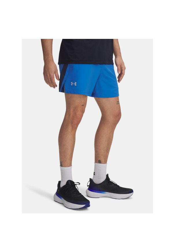 Spodenki treningowe męskie Under Armour Launch 5 Inch Shorts. Kolor: niebieski. Długość: krótkie. Sezon: lato