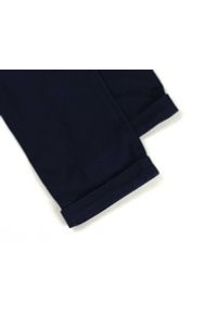 Chiao - Bawełniane Spodnie Męskie, MANKIETY, Chinosy, Zwężane Nogawki, Atramentowe. Kolor: niebieski. Materiał: bawełna #4