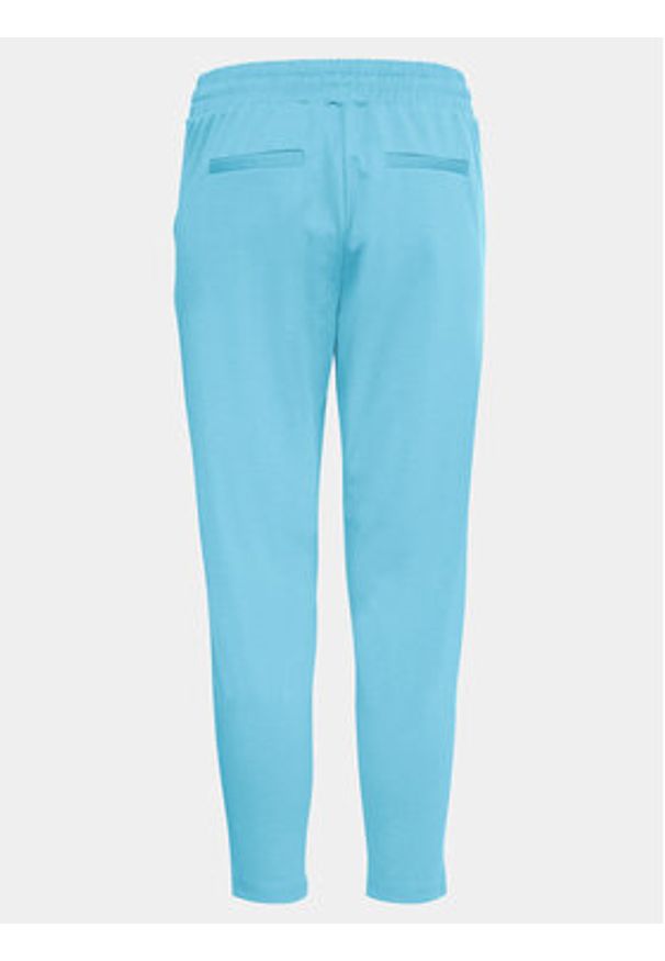 ICHI Spodnie materiałowe 20104757 Niebieski Slim Fit. Kolor: niebieski. Materiał: syntetyk