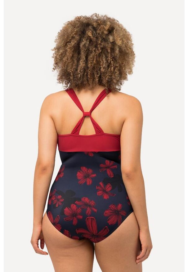 ULLA POPKEN - Damski Strój kąpielowy przesuwany węzeł miękkie miseczki. Kolekcja: plus size. Kolor: czerwony. Materiał: poliester, elastan, poliamid, materiał