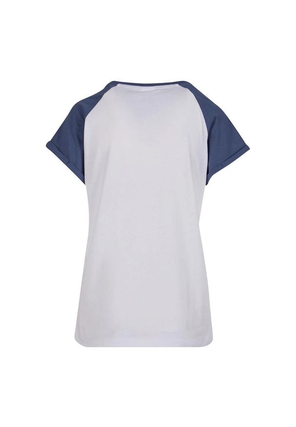 Urban Classics - T-shirt Damski Kontrastowy Raglanowy. Kolor: wielokolorowy, niebieski, brązowy. Długość rękawa: raglanowy rękaw