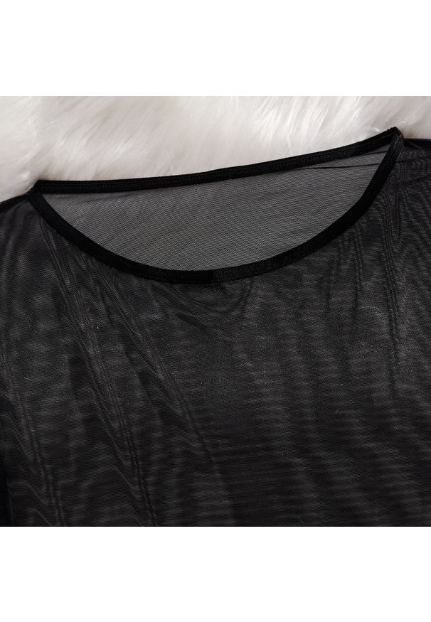 Intica - Komplet z siateczki z długim rękawem na specjalne okazje Estrella. Kolor: czarny. Materiał: materiał. Długość: długie