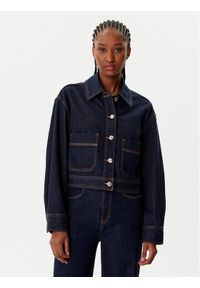 Morgan Kurtka jeansowa 252-GADZA Granatowy Relaxed Fit. Kolor: niebieski. Materiał: syntetyk