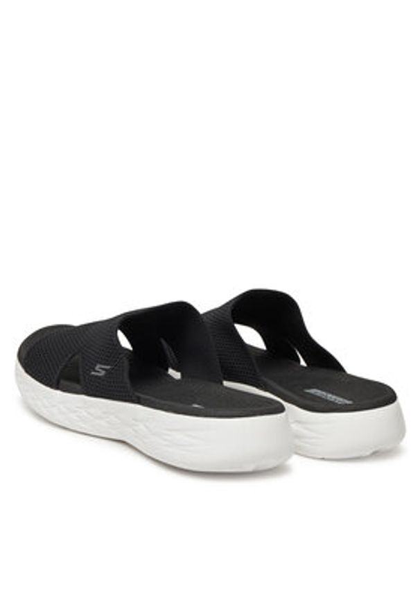 skechers - Skechers Klapki On-The-Go 600-Oceanside 140003/BKW Czarny. Kolor: czarny. Materiał: materiał