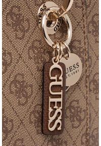 Guess - GUESS Brązowa shopperka damska Noelle Tote. Kolor: brązowy. Materiał: skórzane #3