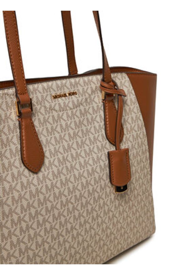 MICHAEL Michael Kors Torebka Taryn 30F4GTBT7B Beżowy. Kolor: beżowy. Materiał: skórzane
